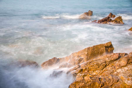 The sea of Yang Meikeng in Shenzhenの写真素材