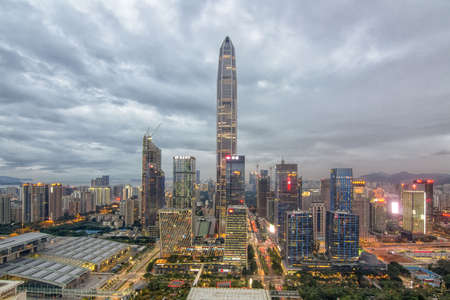 Shenzhen skylineのeditorial素材