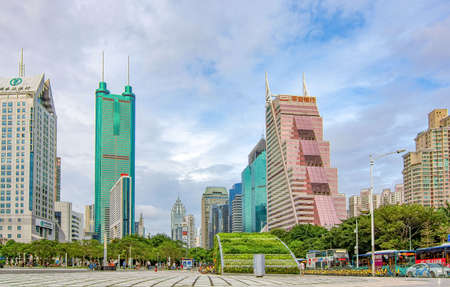 Luohu skyline of Shenzhenのeditorial素材