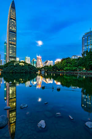 Shenzhen lizhi Park night viewのeditorial素材