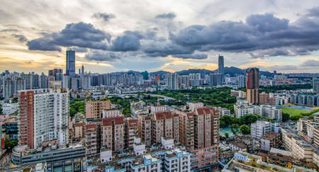 Luohu skyline of Shenzhen city sceneryのeditorial素材