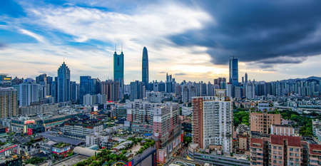 Luohu district, Shenzhen city sceneryのeditorial素材