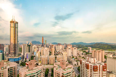 Shenzhen skylineのeditorial素材