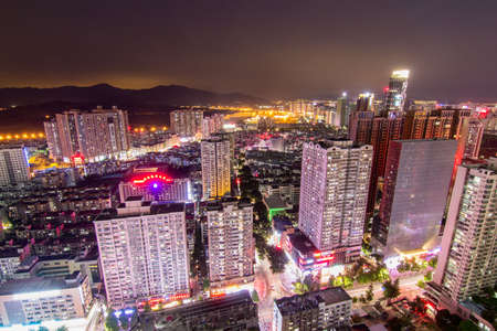 Shenzhen Futian night viewのeditorial素材