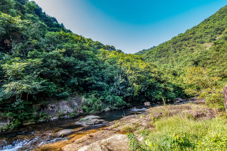 stream river at Maluanshan Countryside Park, shenzhen
