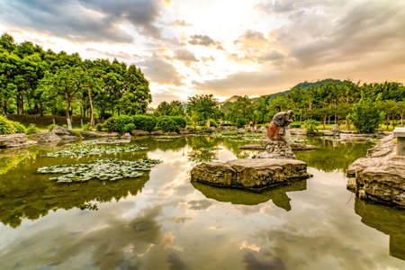 West Lake Park landscape viewの写真素材