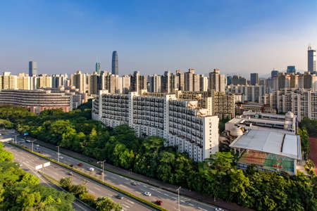 Shenzhen city skylineの写真素材