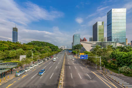 Shenzhen skyline landscape viewのeditorial素材