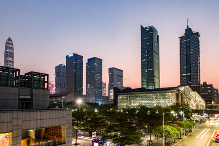 Shenzhen skylineのeditorial素材