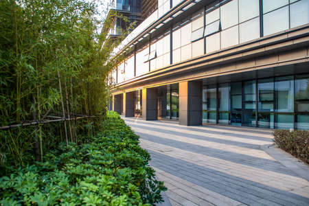 Sunset in Shenzhen buildingのeditorial素材