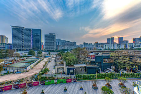Urban architecture in Shenzhenのeditorial素材