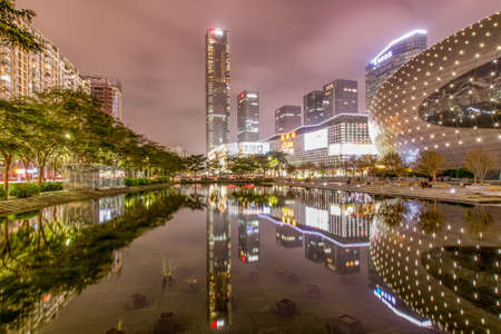 Night view of Shenzhen coast cityのeditorial素材