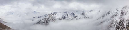 Western Sichuan, China, Baron Hill scenery with snow.の写真素材