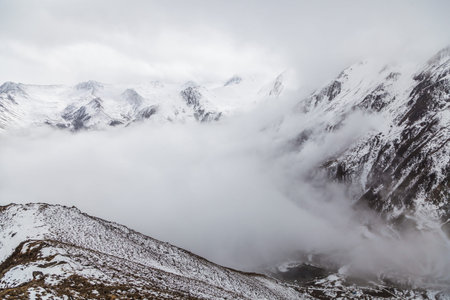 Western Sichuan, China, Baron Hill scenery with snow