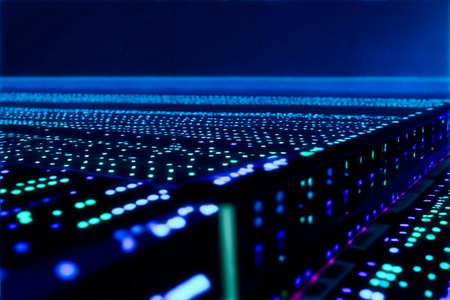 Abstract computer chip images, big data, and technological concepts. High quality illustrationの写真素材