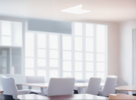 BLURRED OFFICE BACKGROUND. High quality photo.の写真素材