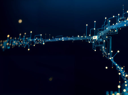 Abstract computer data characters, big data, and internet technology concepts.