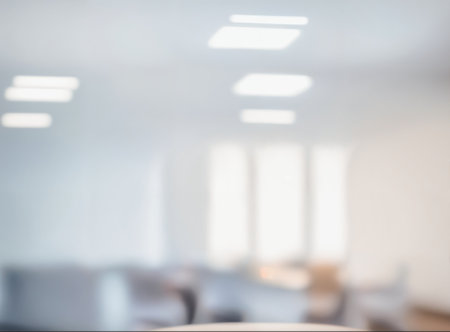 BLURRED OFFICE BACKGROUND. High quality photo.の写真素材