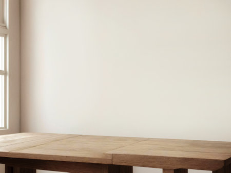 Empty top wooden shelves and stone wall background. can be used for display or montage your products.Mock up for display of product. High quality photoの写真素材