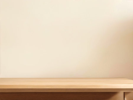 Empty top wooden shelves and stone wall background. can be used for display or montage your products.Mock up for display of product. High quality photoの写真素材