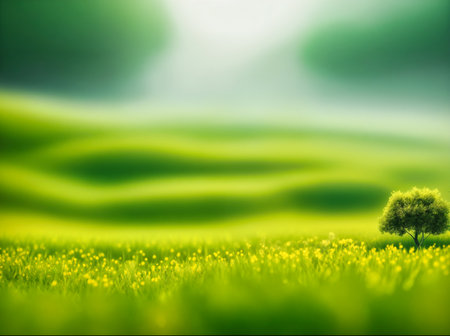 beautiful natural landscape with bokeh in Background. High quality photoの写真素材