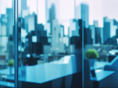 Abstract business modern city urban futuristic architecture background. Real estate concept,の写真素材