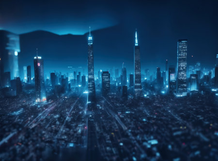 Abstract Technology Background of Futurism,Internet, artificial intelligence, big data, cloud computing, blockchain conceptの写真素材