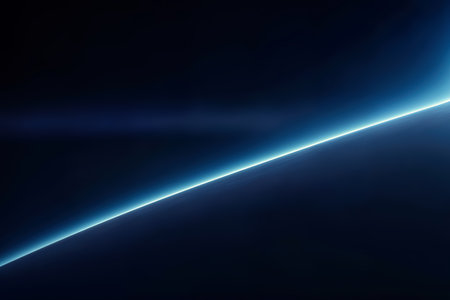 Modern Black Background Line Light Abstract . High quality photoの写真素材