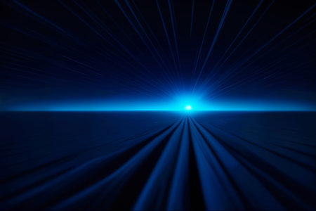 Modern Black Background Line Light Abstract . High quality photoの写真素材