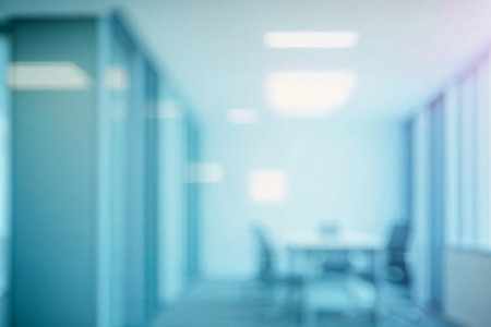 MEDICAL BLURRED BACKGROUND, DEFOCUSED MODERN INTERIOR. High quality photoの写真素材
