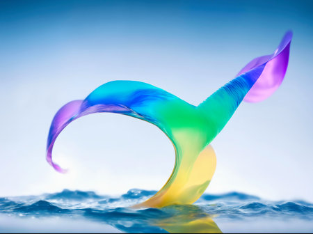 Splash fluid 3d illustration, by 3d rendering.の写真素材