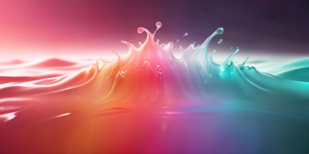 Liquid Fluid Colorful Abstract Background. High quality photo