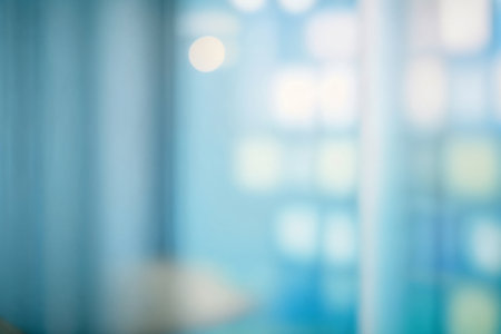 MEDICAL BLURRED BACKGROUND, DEFOCUSED MODERN INTERIOR. High quality photoの写真素材
