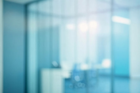 MEDICAL BLURRED BACKGROUND, DEFOCUSED MODERN INTERIOR. High quality photoの素材