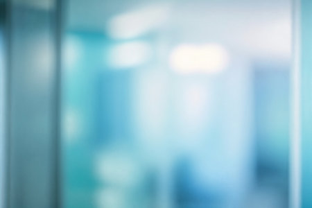 MEDICAL BLURRED BACKGROUND, DEFOCUSED MODERN INTERIOR. High quality photoの素材