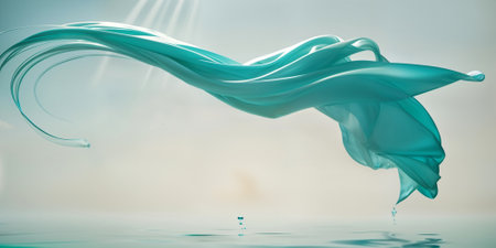 Abstract Blue Background With Smooth Lines. High quality photoの写真素材