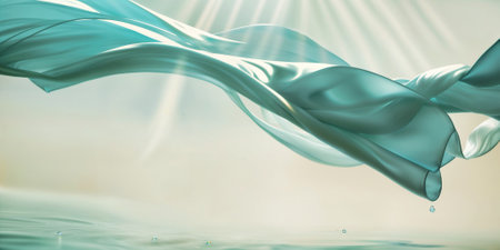 Abstract Blue Background With Smooth Lines. High quality photoの写真素材