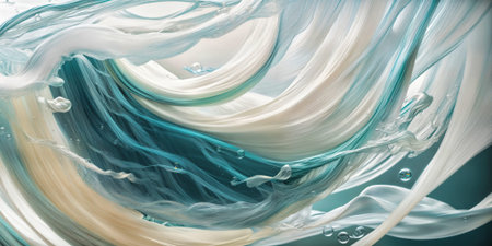 Beautiful silk flowing swirl of pastel gentle calming cloth background. Mock up template for product...
