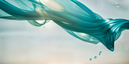 Abstract Blue Background With Smooth Lines. High quality photoの写真素材