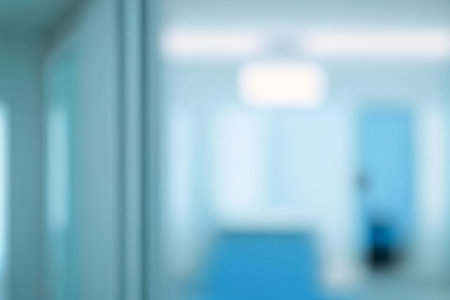 MEDICAL BLURRED BACKGROUND, DEFOCUSED MODERN INTERIOR. High quality photoの素材