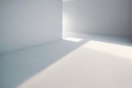 empty white big open industrial hall 3d render illustration.の素材