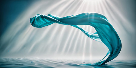 Abstract Blue Background With Smooth Lines. High quality photo