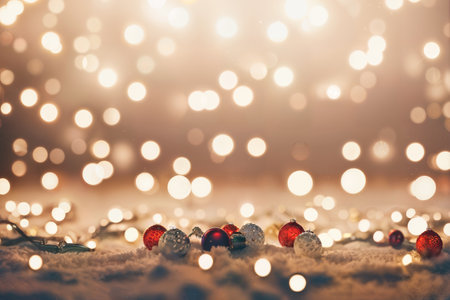 Sparkling holiday abstract background with stars and snowflakes. High quality photoの素材