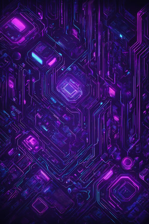 Cyberpunk style technology backgroundの素材