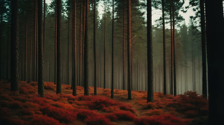 Autumn Silent Mountain Forestの素材