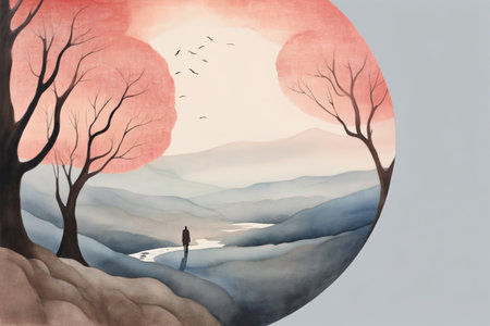 Beautiful hand drawn wallpaperの素材