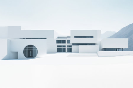 Modern architectural space creative posterの素材