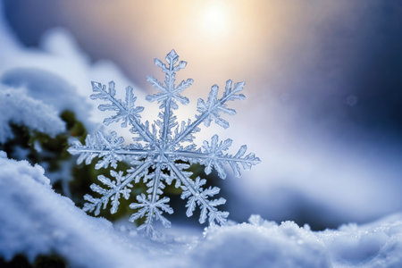 Snowflake close-upの素材