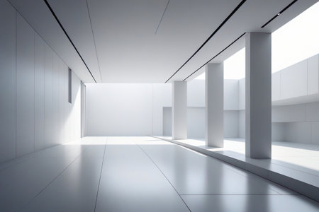 Minimalist fantasy architectural space wallpaperの素材
