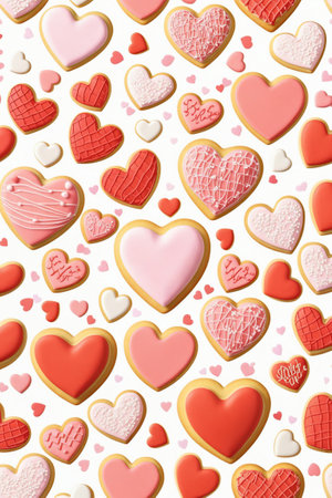 Heart shaped desserts - Valentine's Day themeの素材
